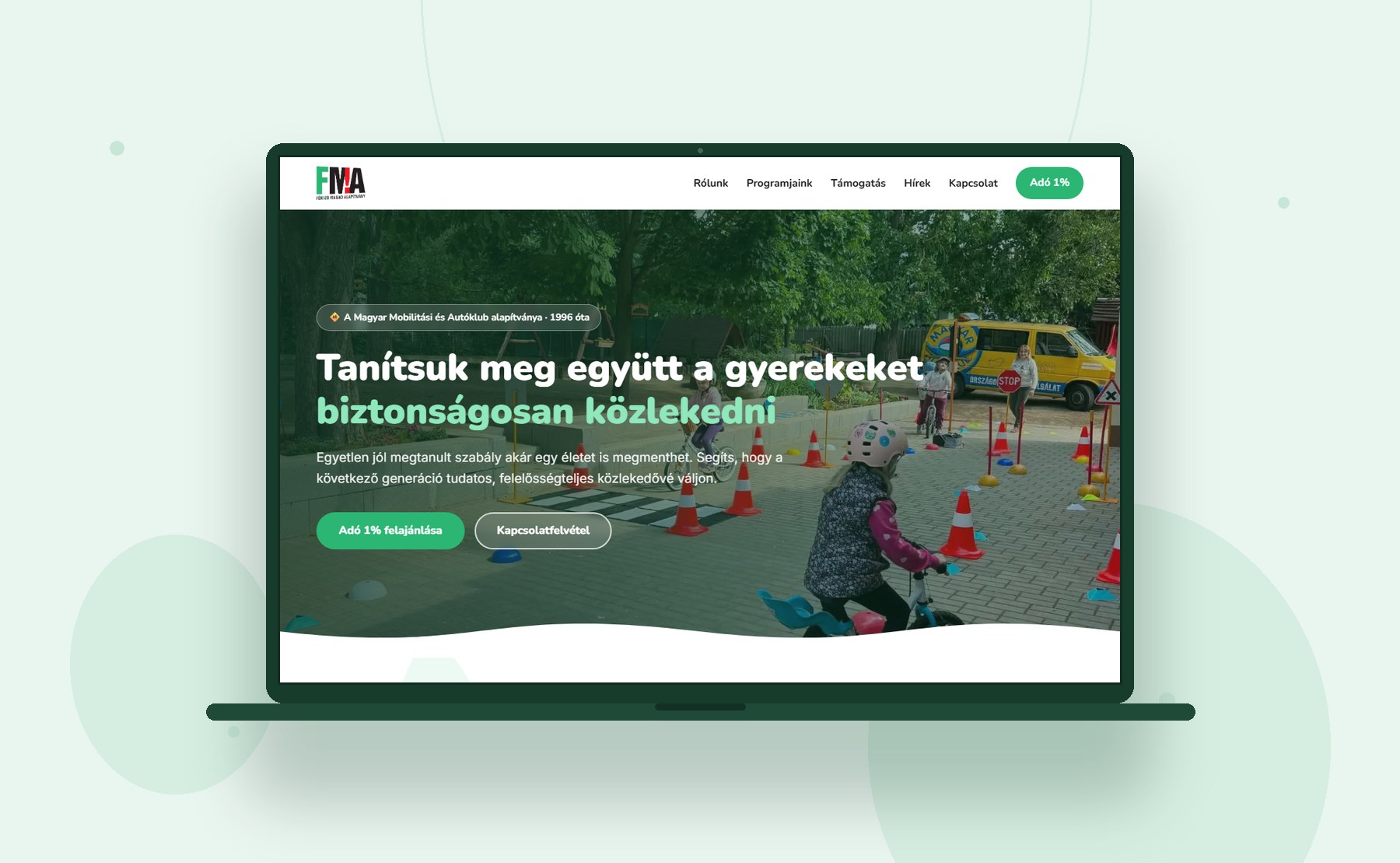 Fékezd Magad Alapítvány weboldala
