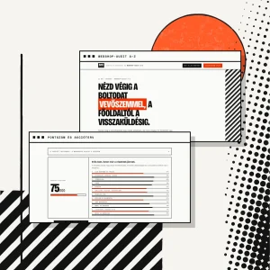 A Webshop-audit A–Z eszköz képernyőképe: pontszám és területenkénti értékelés